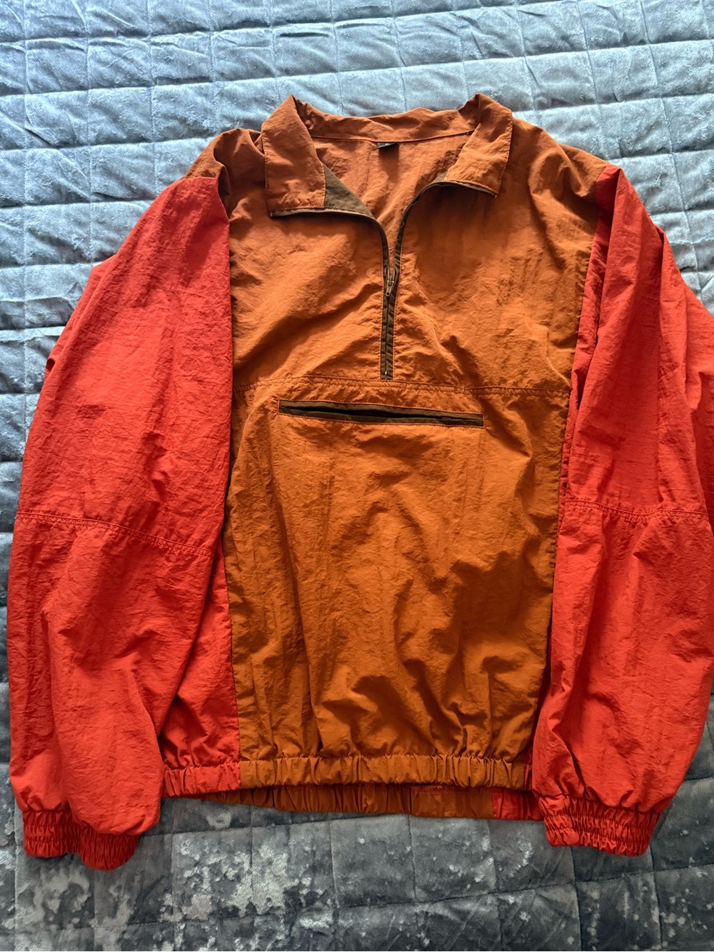 Course Two-Tone Rust Windbreaker Jacket - Picture 3 of 4